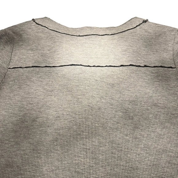 SOFT SURROUNDINGS Khaki Green Henley Tunic V-Neck with Raw Seams Size XS - Picture 4 of 8